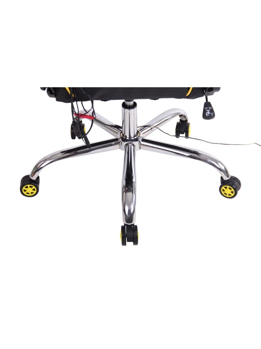 Chaise de bureau Limit XM simili cuir, noir/jaune