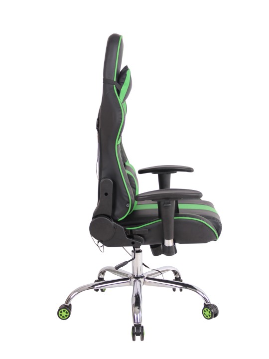 Chaise de bureau Limit XM simili cuir, noir/vert