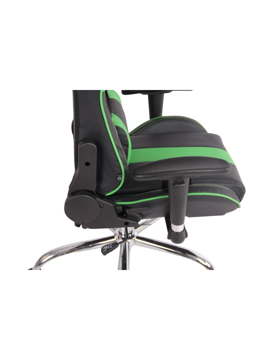 Chaise de bureau Limit XM simili cuir, noir/vert