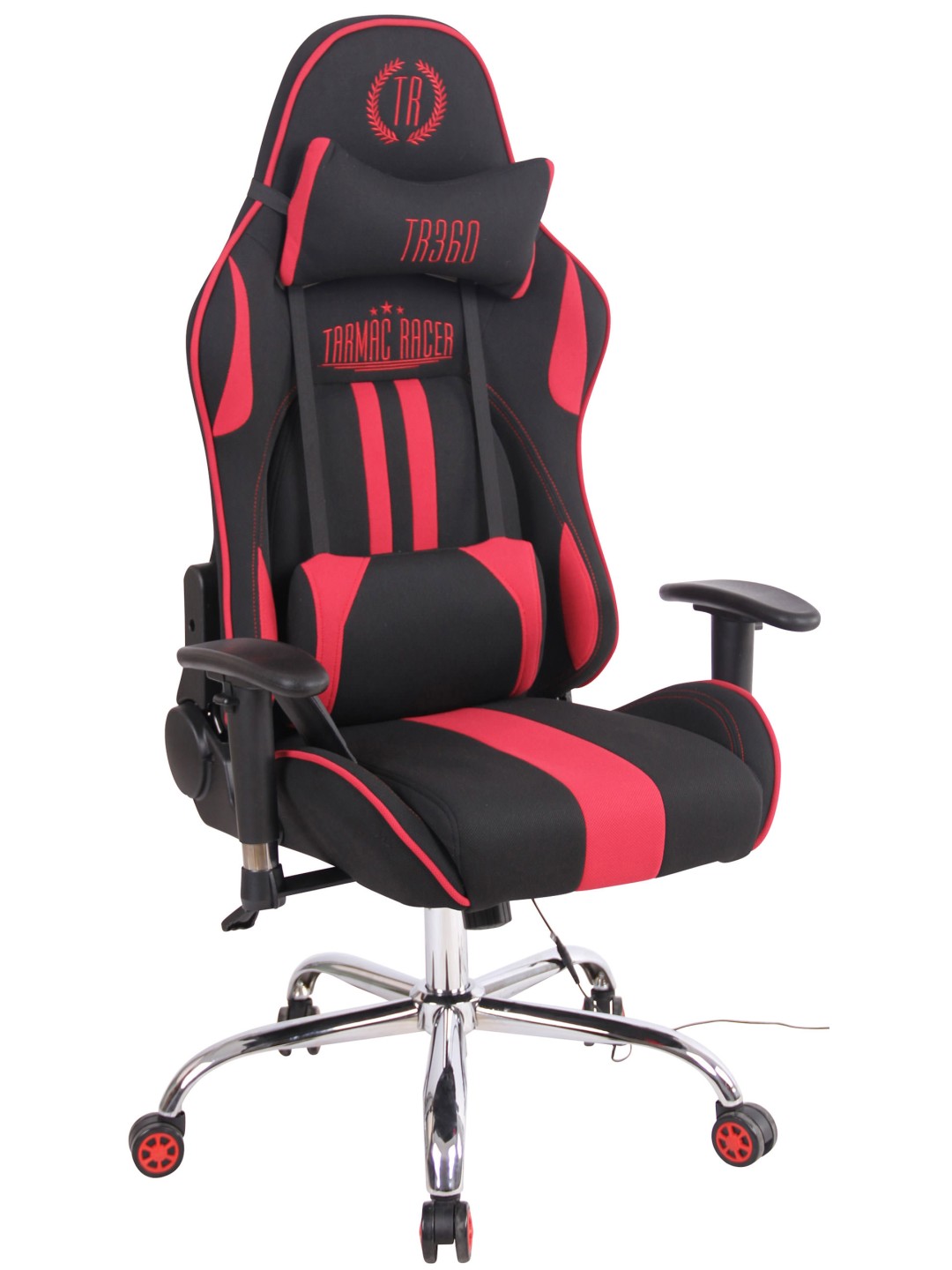 Chaise de bureau Limit XM tissu, noir/rouge