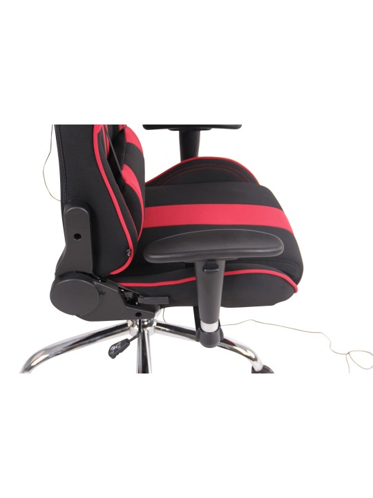 Chaise de bureau Limit XM tissu, noir/rouge