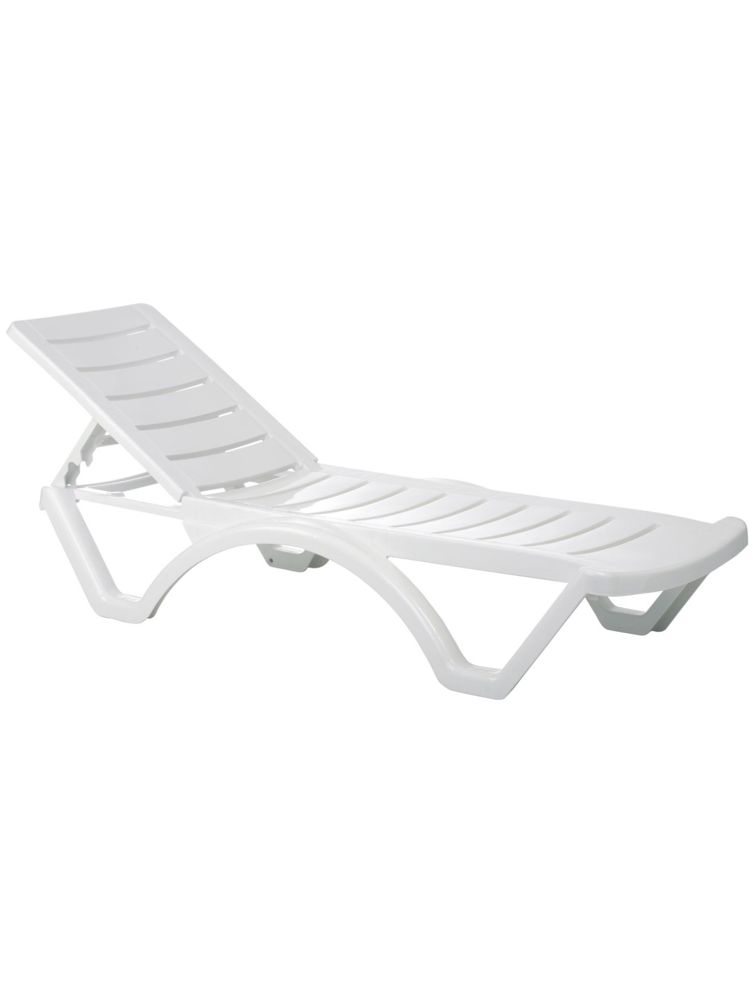 Lot de 10 bains de soleil Aqua, blanc