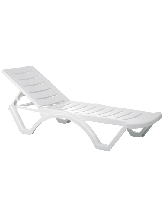 Lot de 10 bains de soleil Aqua, blanc