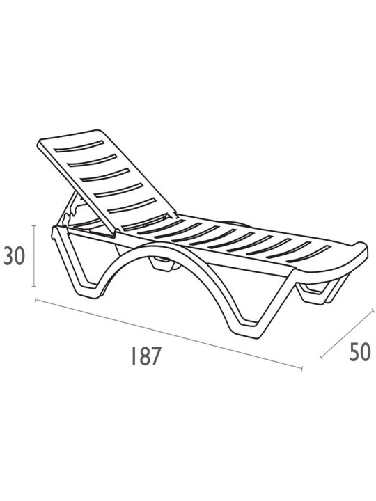 Lot de 10 bains de soleil Aqua, blanc
