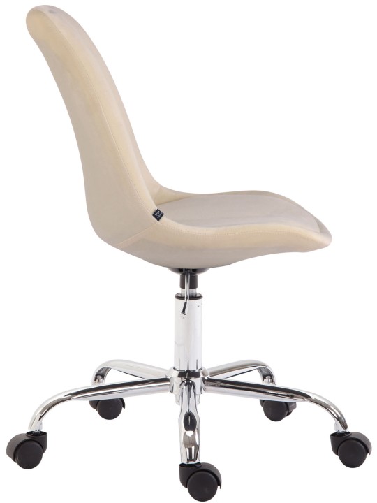 Chaise de bureau Toulouse velours, crème