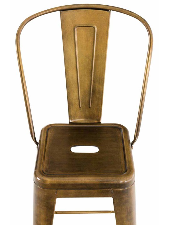 Lot de 4 tabourets de bar Aiden, or