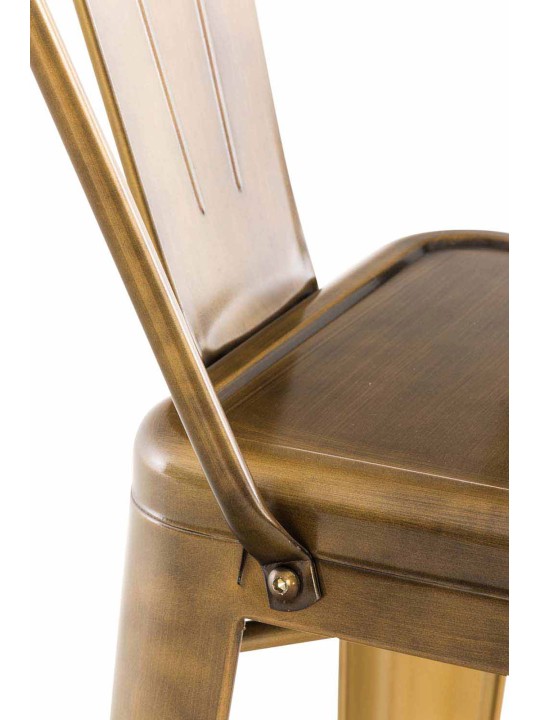 Lot de 4 tabourets de bar Aiden, or