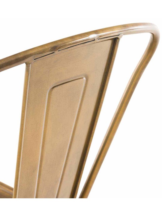 Lot de 4 tabourets de bar Aiden, or