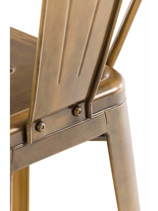 Lot de 4 tabourets de bar Aiden, or