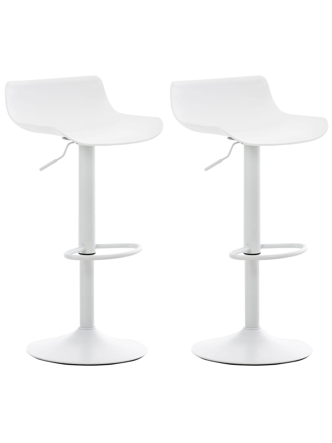 Ensemble de 2 tabourets de bar Aveiro, blanc