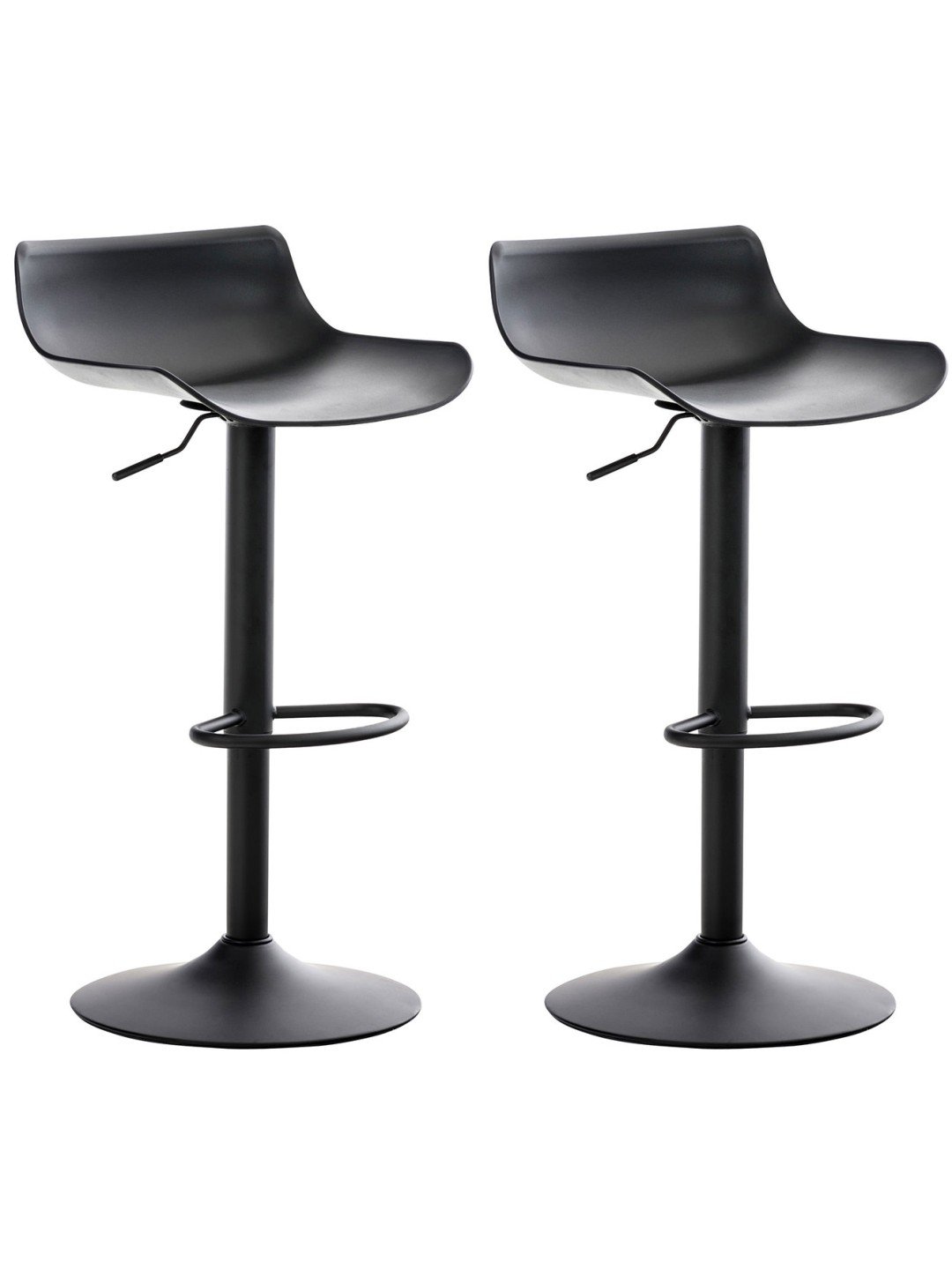 Ensemble de 2 tabourets de bar Aveiro, noir