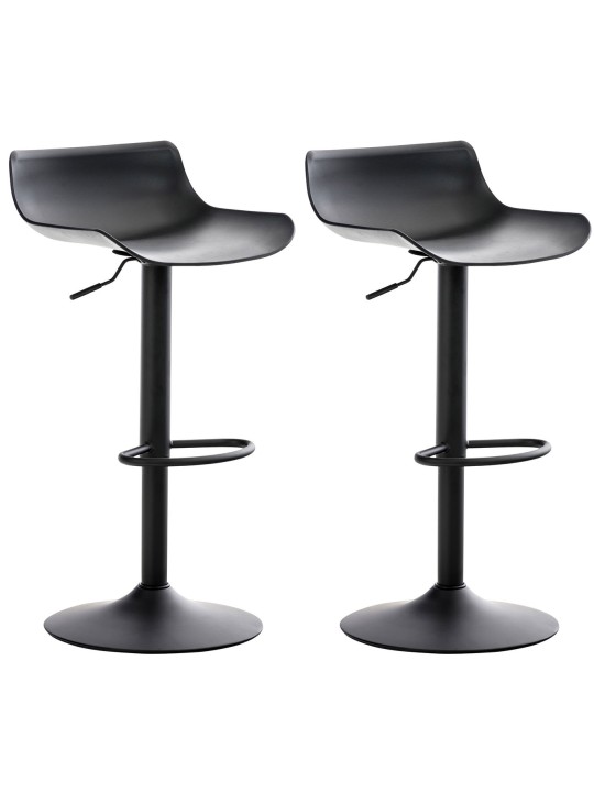 Ensemble de 2 tabourets de bar Aveiro, noir