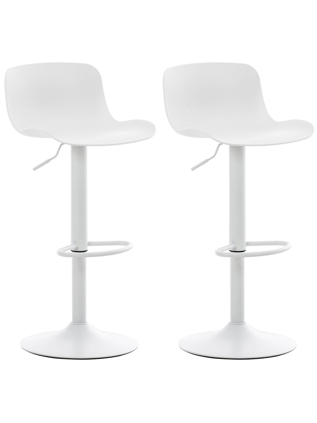 Lot de 2 tabourets de bar Almada, blanc