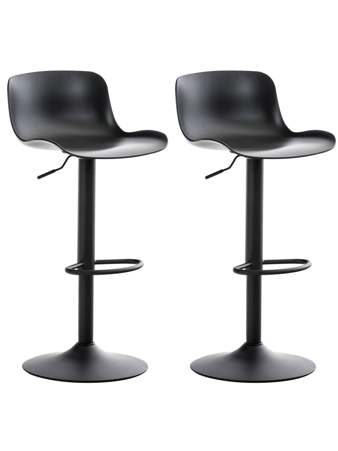 Lot de 2 tabourets de bar Almada, noir