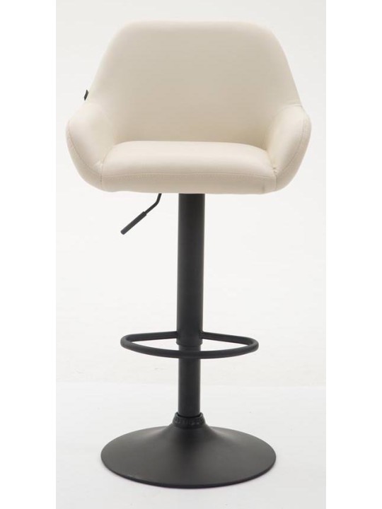 Lot de 2 tabourets de bar Braga simili cuir, crème