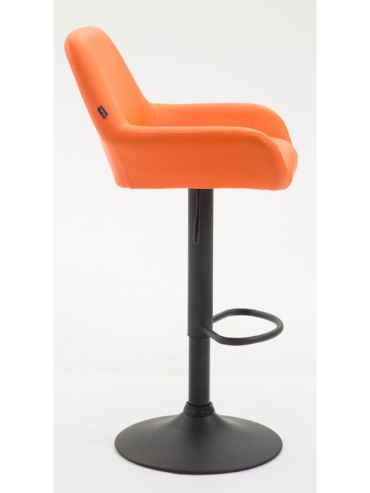 Lot de 2 tabourets de bar Braga simili cuir, orange