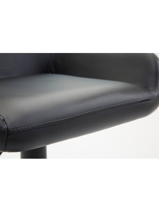 Lot de 2 tabourets de bar Braga simili cuir, noir Lot de 2 tabourets de bar Braga simili cuir, noir