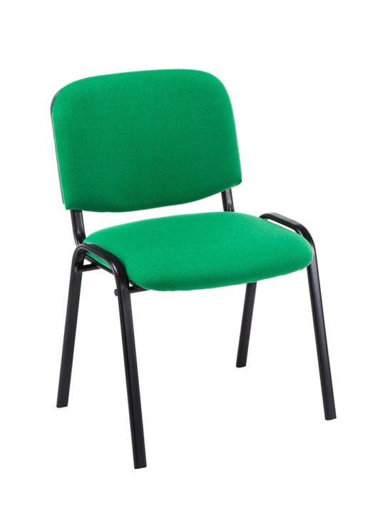 Lot de 4 chaises visiteurs Ken tissu, vert Lot de 4 chaises visiteurs Ken tissu, vert