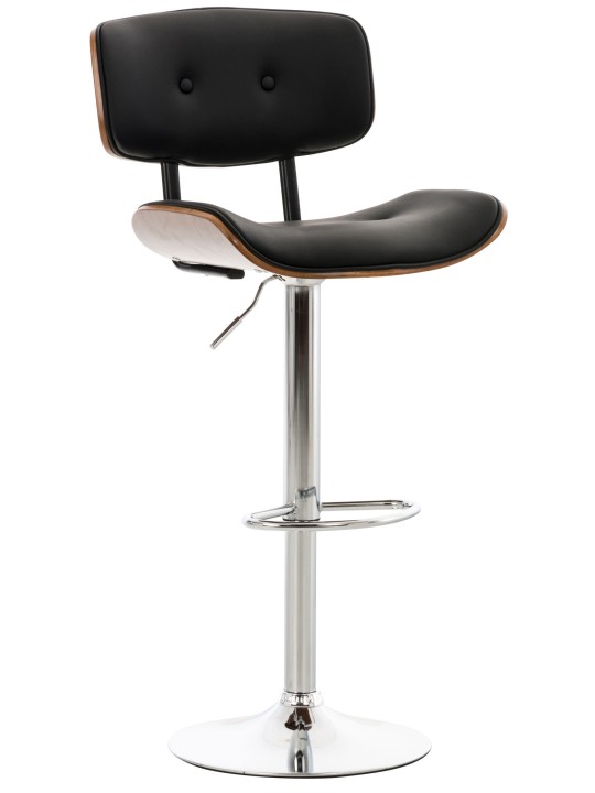 Tabouret de bar Sarnia simili cuir, noyer/noir Tabouret de bar Sarnia simili cuir, noyer/noir