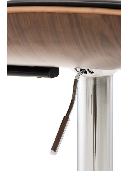 Tabouret de bar Sarnia simili cuir, noyer/noir Tabouret de bar Sarnia simili cuir, noyer/noir