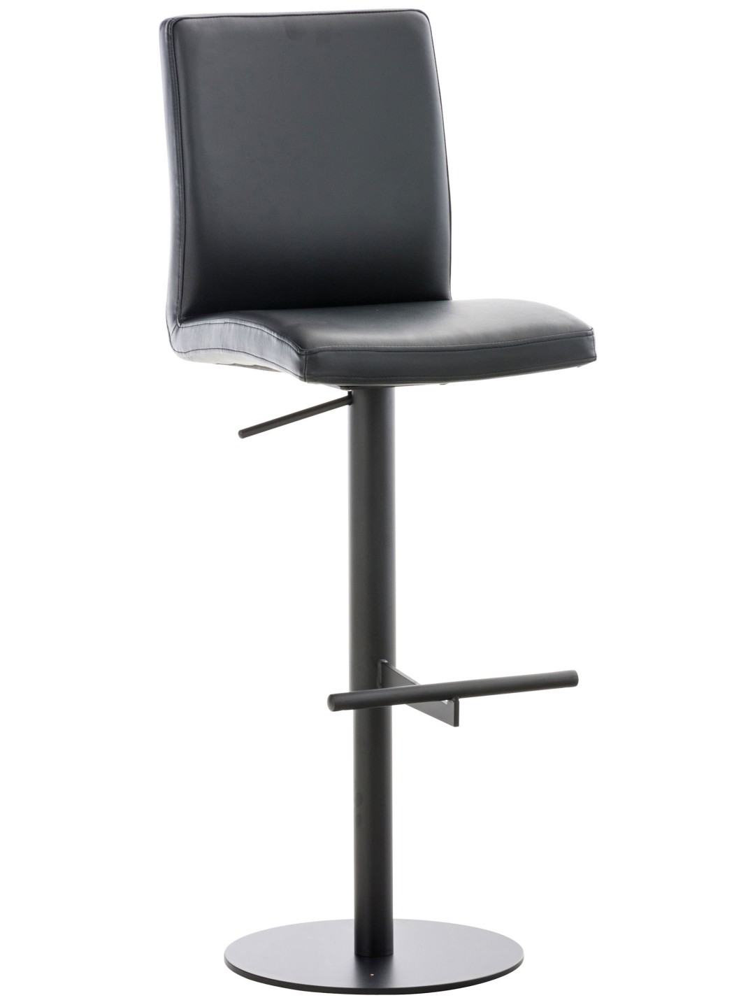 Tabouret de bar Cadiz simili cuir, noir