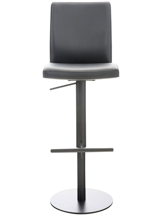 Tabouret de bar Cadiz simili cuir, noir