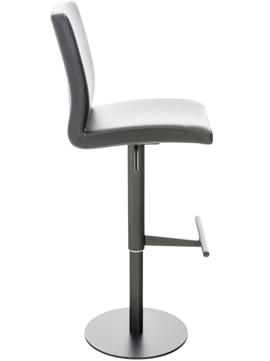 Tabouret de bar Cadiz simili cuir, noir