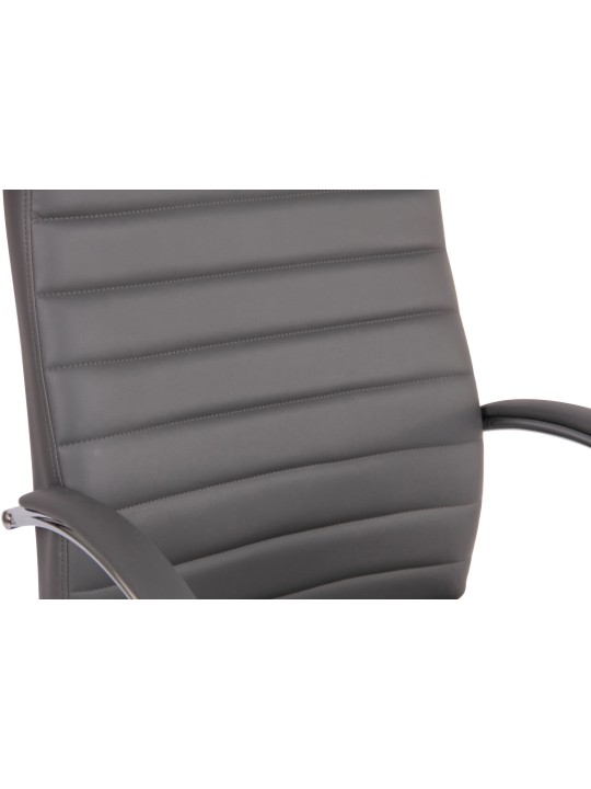 Chaise de bureau Valais en simili cuir avec fonction massage, gris