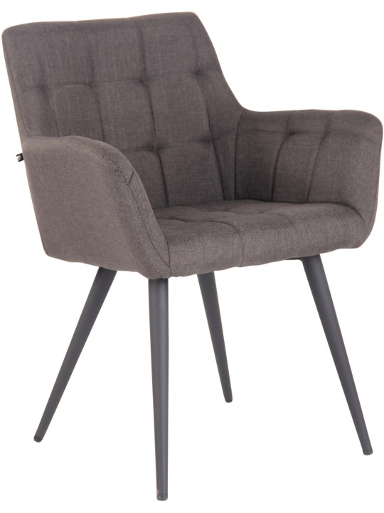 Chaise de salle à manger tissu Lyss, gris foncé Chaise de salle à manger tissu Lyss, gris foncé