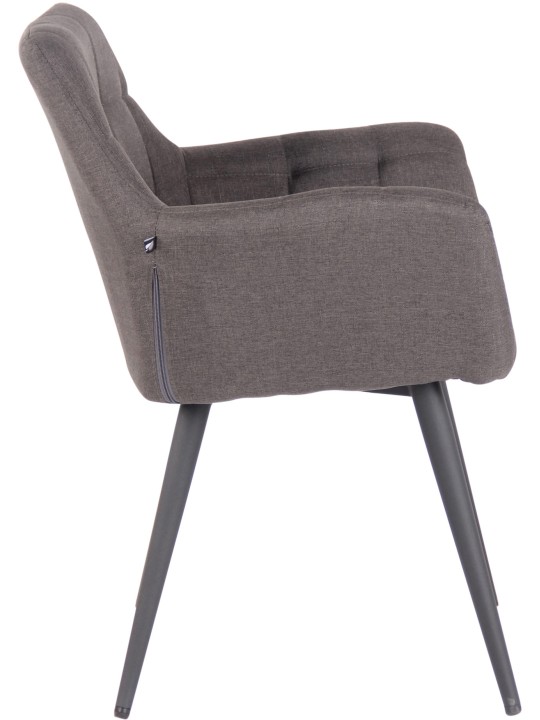 Chaise de salle à manger tissu Lyss, gris foncé Chaise de salle à manger tissu Lyss, gris foncé