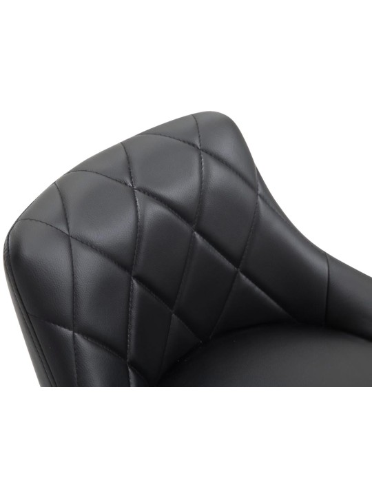 Lot de 2 tabourets de bar Lazio simili cuir C, noir