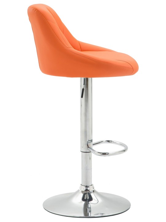 Lot de 2 tabourets de bar Lazio simili cuir C, orange Lot de 2 tabourets de bar Lazio simili cuir C, orange