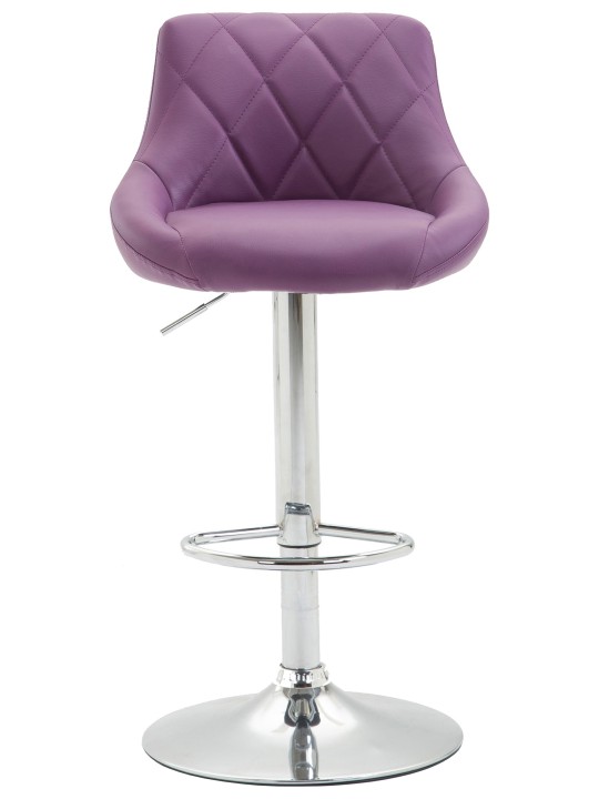 Lot de 2 tabourets de bar Lazio simili cuir C, lilas