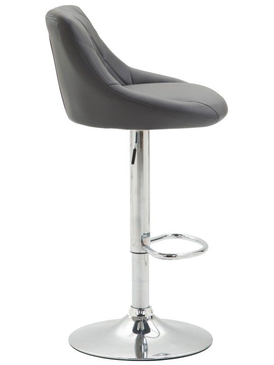 Lot de 2 tabourets de bar Lazio simili cuir C, gris Lot de 2 tabourets de bar Lazio simili cuir C, gris