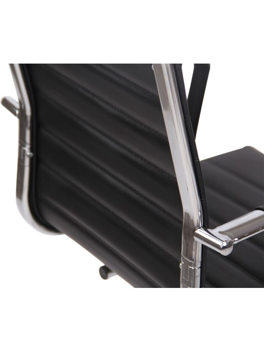 Chaise visiteur Balve simili cuir, noir