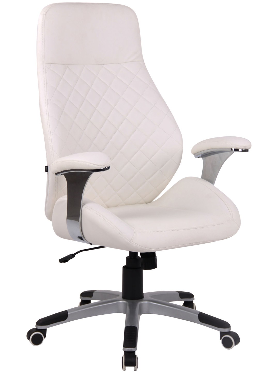Chaise de bureau Layton simili cuir, blanc