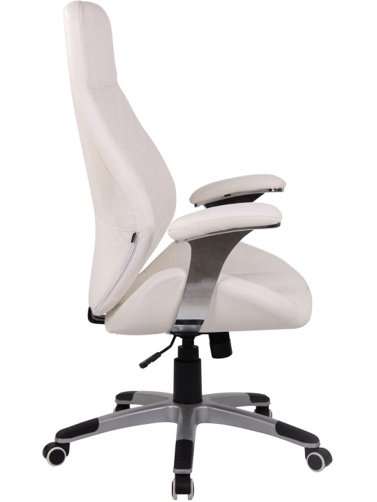 Chaise de bureau Layton simili cuir, blanc Chaise de bureau Layton simili cuir, blanc