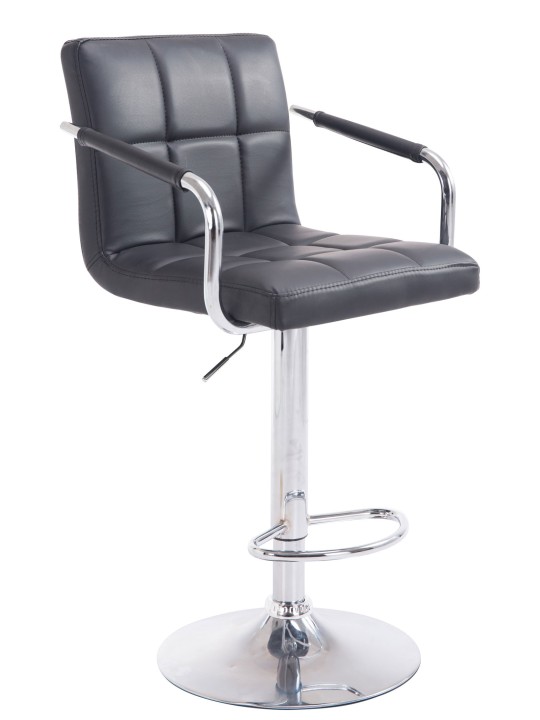 Tabouret de bar Lucy V2 chromé, noir Tabouret de bar Lucy V2 chromé, noir