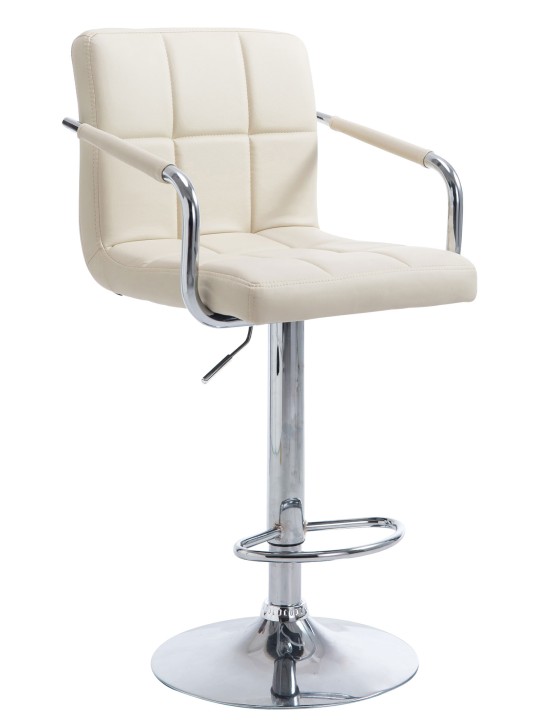 Tabouret de bar Lucy V2 chromé, crème Tabouret de bar Lucy V2 chromé, crème