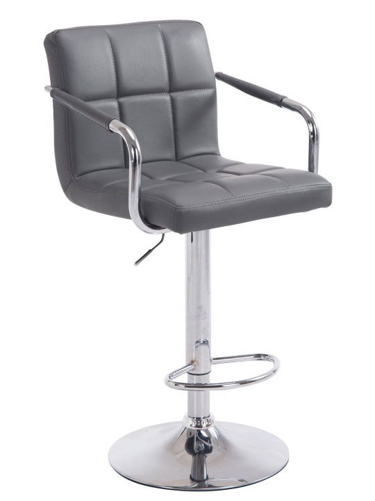Tabouret de bar Lucy V2 chromé, gris Tabouret de bar Lucy V2 chromé, gris
