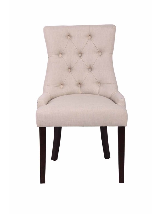 Ensemble de 2 chaises de salle à manger Aberdeen tissu antique, crème