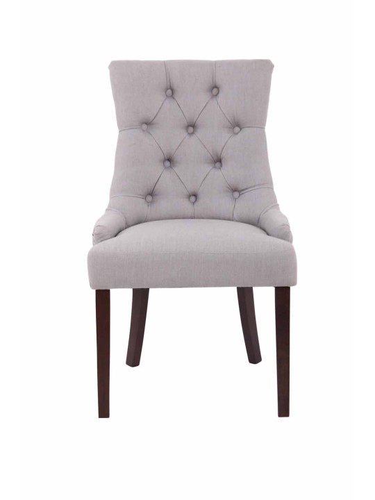 Ensemble de 2 chaises de salle à manger Aberdeen tissu antique, gris