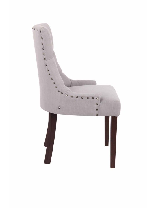 Ensemble de 2 chaises de salle à manger Aberdeen tissu antique, gris