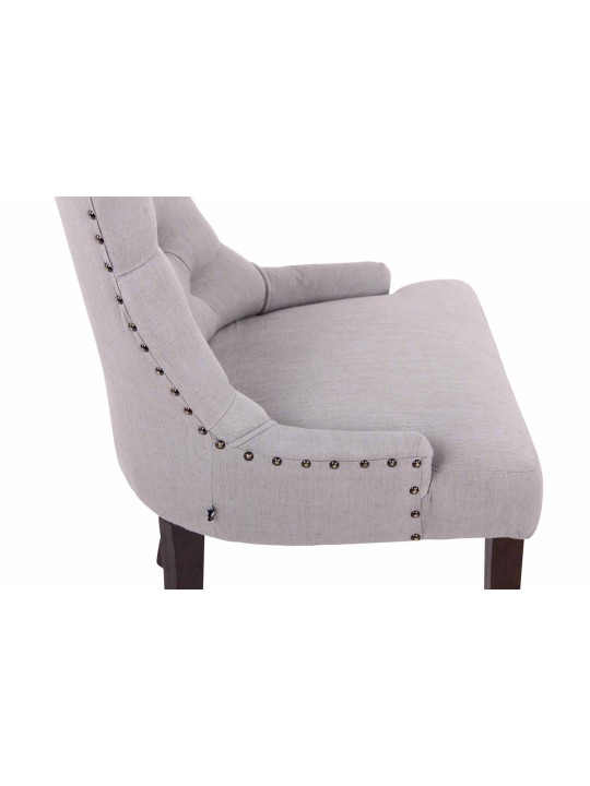 Ensemble de 2 chaises de salle à manger Aberdeen tissu antique, gris