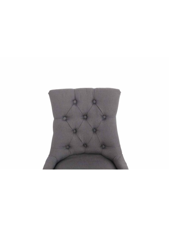 Ensemble de 2 chaises de salle à manger Aberdeen tissu antique, gris foncé