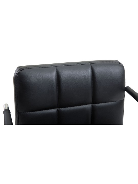 Chaise de bureau Lucy V2 simili cuir, noir
