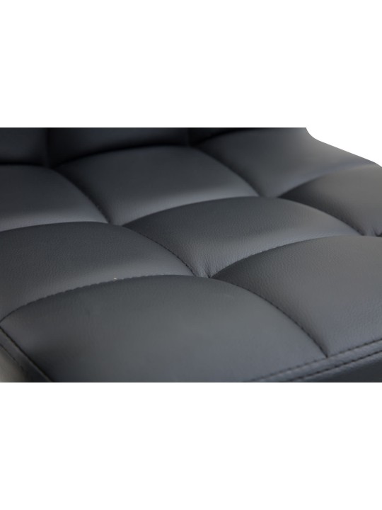 Chaise de bureau Lucy V2 simili cuir, noir