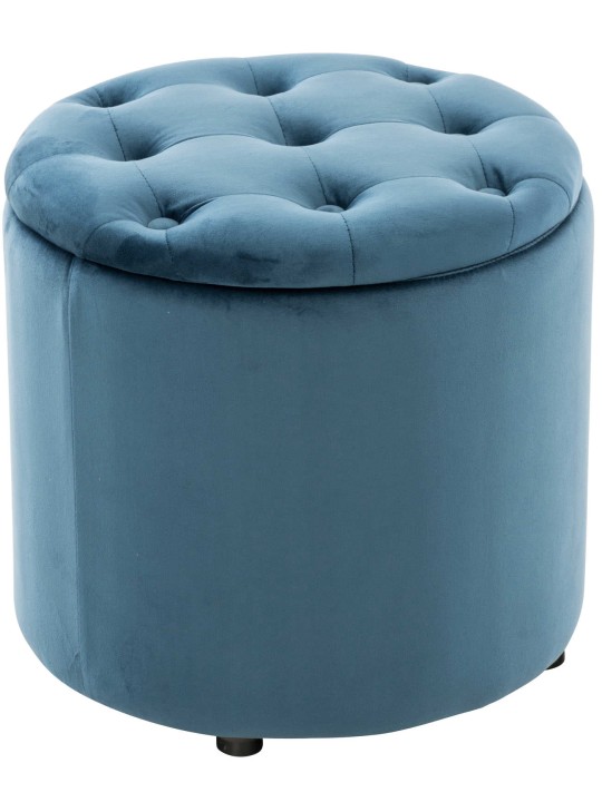 Tabouret Pantin velours, bleu Tabouret Pantin velours, bleu