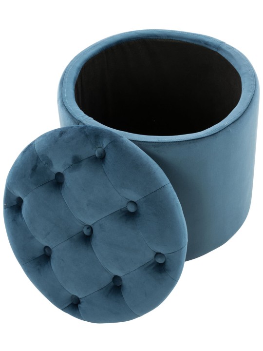 Tabouret Pantin velours, bleu Tabouret Pantin velours, bleu