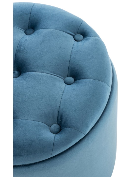 Tabouret Pantin velours, bleu Tabouret Pantin velours, bleu